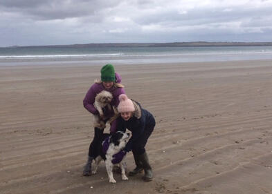 Lovely walk at the beach with Mac and Sasha!