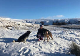 Snowy day with Storm and Buster!